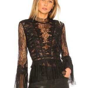 Bardot Black Lace Women's Blouse